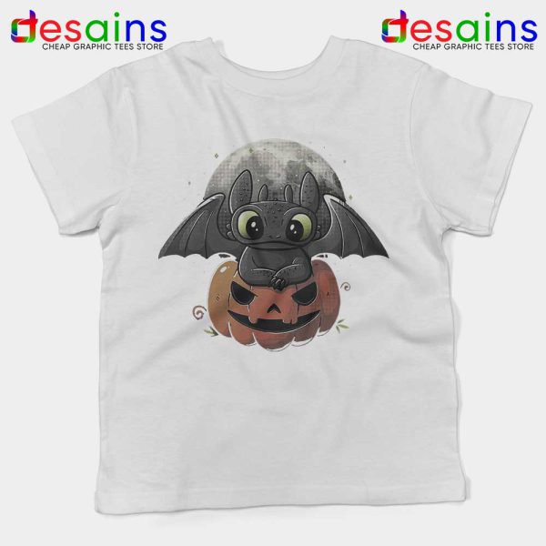Spooky Toothless Dragon White Kids Tshirt Funny Toothless Youth Tee Shirts