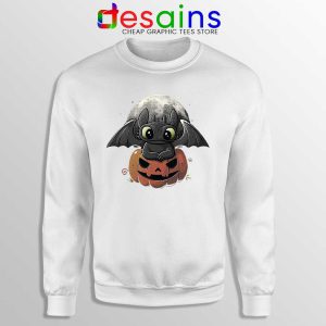 Spooky Toothless Dragon White Sweatshirt Funny Toothless Sweater S-3XL