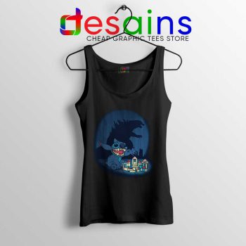 Stitch Godzilla King of the Monsters Black Tank Top Funny Stitch