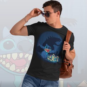 Stitch Godzilla King of the Monsters Black Tshirt