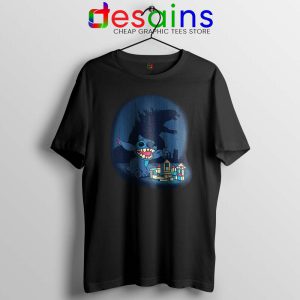 Stitch Godzilla King of the Monsters Black Tshirt Funny Stitch Tee Shirts