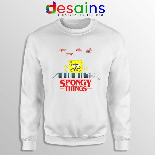 Stranger Things SpongeBob White Sweatshirt Spongy Things Sweater