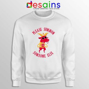 Summon Someone Else White Sweatshirt Demon Cute Sweater S-3XL