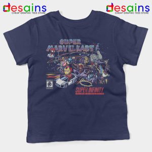 Superhero Characters Marvel Navy Kids Tshirt Avengers Youth Tees