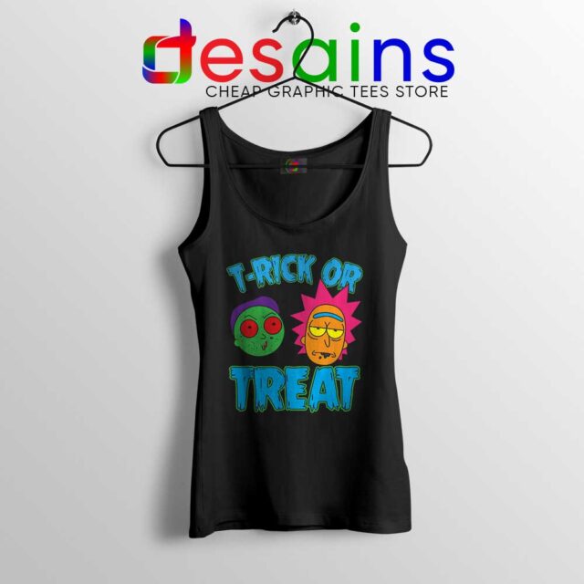 TRick Or TREAT Tank Top Rick and Morty Halloween Gifts