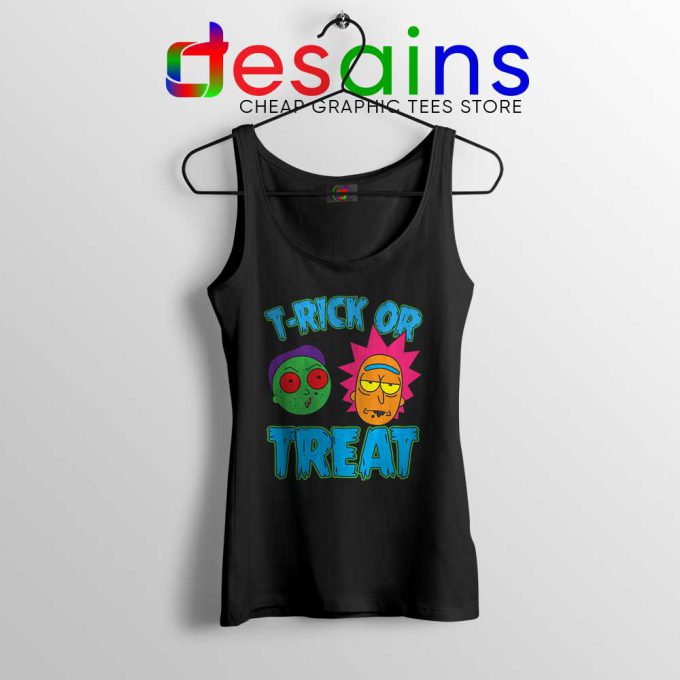 TRick Or TREAT Tank Top Rick and Morty Halloween Tank Tops
