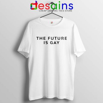 The Future Is Gay White Tshirt LGBT Pride Tee Shirts GILDAN USA