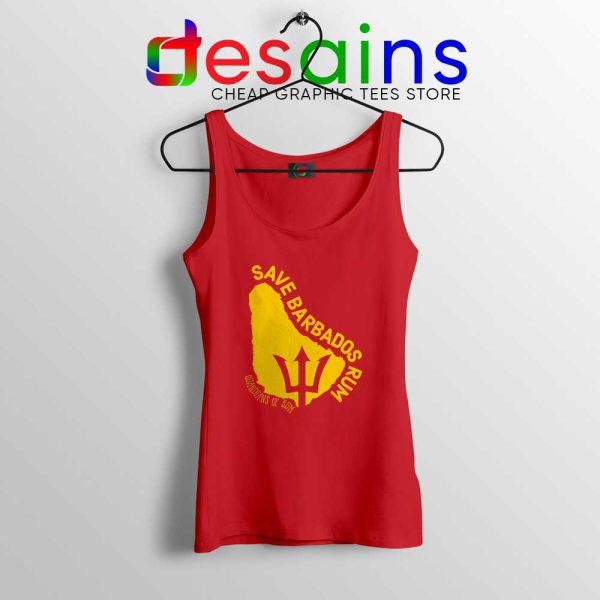 The Save Barbados Rum Red Tank Top GILDAN USA Tank Tops S-3XL