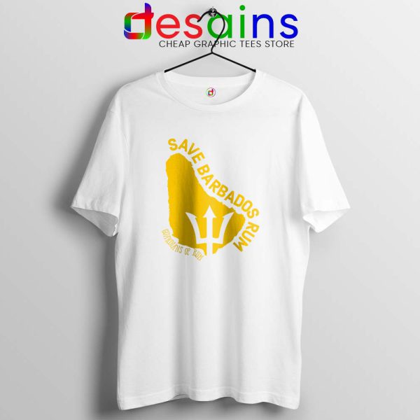 The Save Barbados Rum White Tshirt GILDAN USA Tee Shirts S-3XL