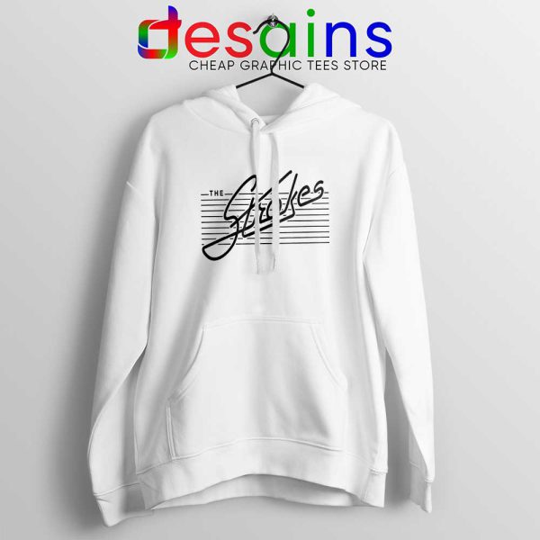 The Strokes Rock Band White Hoodie Music Merch Hoodies S-2XL
