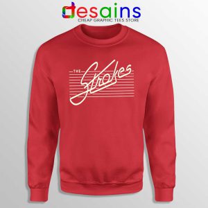 The Strokes Rock band Red Sweatshirt Music Bands Sweater Size S-3XL