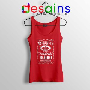 Transylvania Blood Red Tank Top Dracula Daniels Logo Tank Tops S-3XL