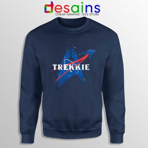 Trekkie NASA Logo Navy Sweatshirt Star Trek Merch Sweater S-3XL