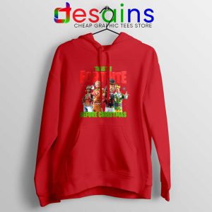 Twas The Fortnite Before Christmas Red Hoodie Fortnite Game Hoodies