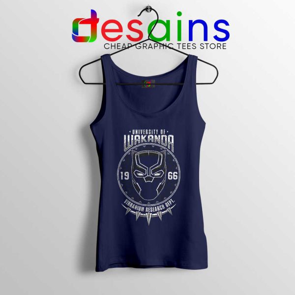 University Of Wakanda Navy Tank Top Black Panther Tops Size S-3XL