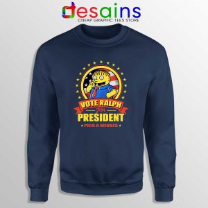 Vote Ralph For President Navy Sweatshirt Ralph Wiggum Sweater