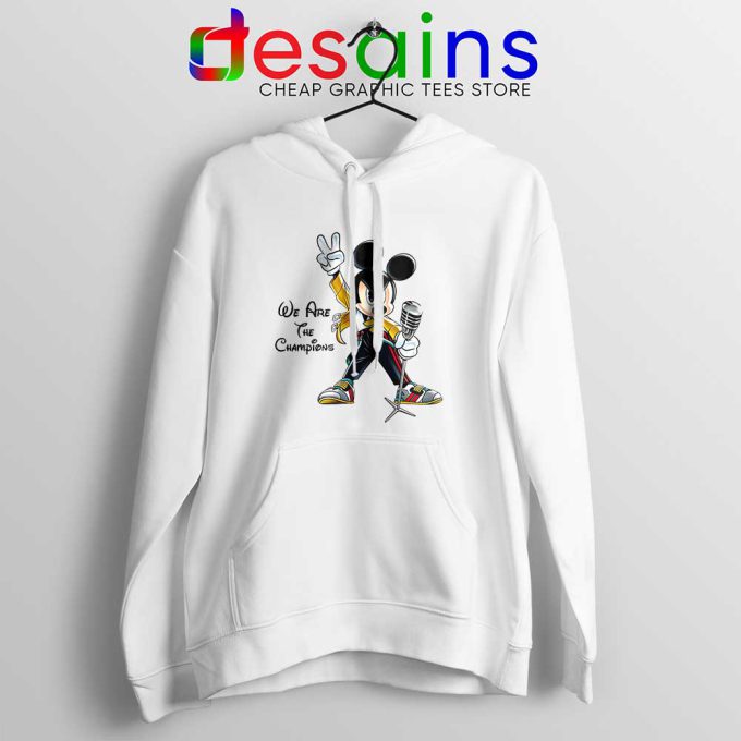 We Are The Champions Mickey Freddie Hoodie Queen Hoodies S-2XL