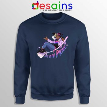 Witch Gay Ride with Pride Navy Sweatshirt LGBT Witch Sweater S-3XL