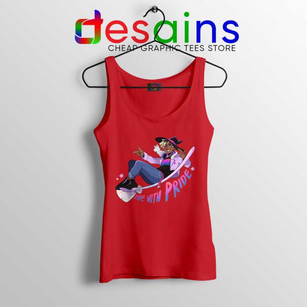 Witch Gay Ride with Pride Red Tank Top LGBT Tank Tops S-3XL