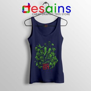 Area 51 Galactic Team Navy Tank Top Alien Center Tank Tops