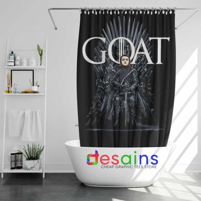 Arya Stark GOAT Shower Curtain Game of Thrones Arya Curtains Shop