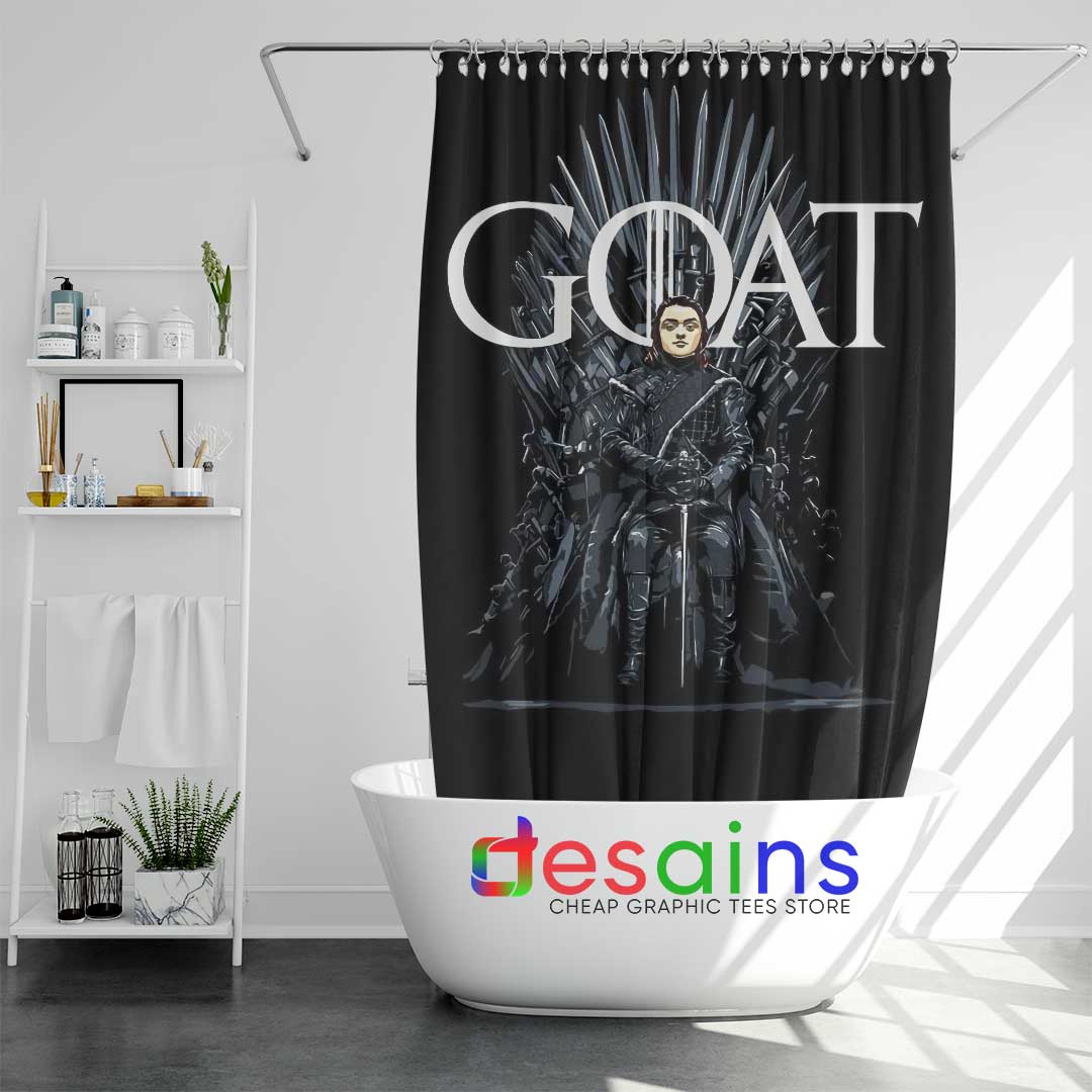 Arya Stark Goat Shower Curtain Game Of Thrones Arya Curtains Shop Arya Stark Goat Shower Curtain Game Of Thrones Arya Curtains Shop
