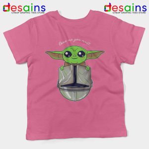 Baby Yoda Star Wars Pink Kids Tshirt Love Baby Yoda Tee Shirts Youth