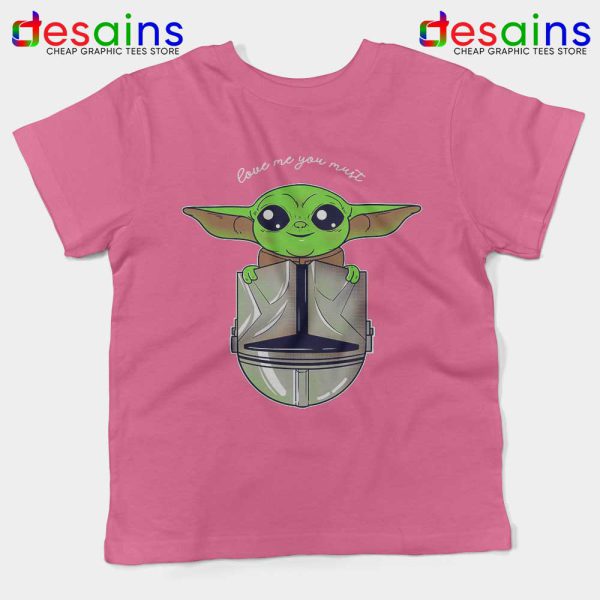 Baby Yoda Star Wars Pink Kids Tshirt Love Baby Yoda Tee Shirts Youth