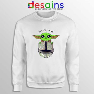 Baby Yoda Star Wars White Sweatshirt Love Baby Yoda Sweater S-3XL