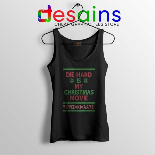 Die Hard is my Christmas Movie Black Tank Top Ugly Christmas Tops S-3XL