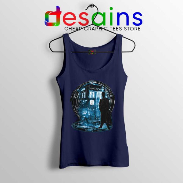 Doctor Who 10th Storm Navy Tank Top Tenth Doctor Tank Tops