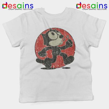 Felix the Cat Vintage Kids Tshirt Cartoon Character Tee Shirts S-XL