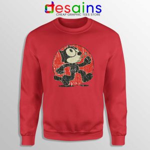 Felix the Cat Vintage Red Sweatshirt Cartoon Characte Sweater