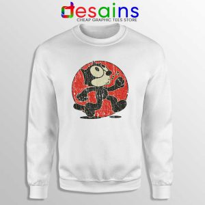 Felix the Cat Vintage White Sweatshirt Cartoon Characte Sweater