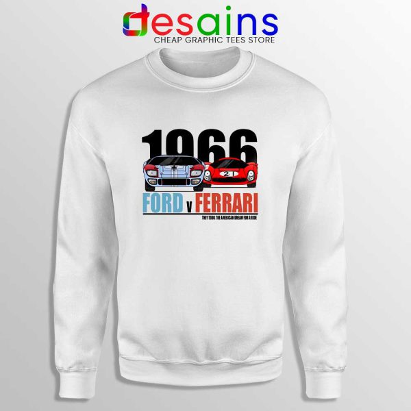 Ford Vs Ferrari 1966 Sweatshirt Film Ford v Ferrari Sweater S-3XL