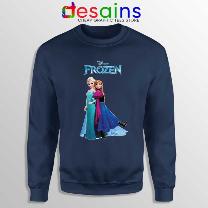 Frozen Anna and Elsa Navy Sweatshirt Frozen 2 Film Sweater S-3XL