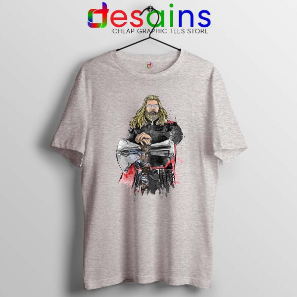 God of Thunder Thor Sport Grey Tshirt Avengers Endgame Tee Shirts