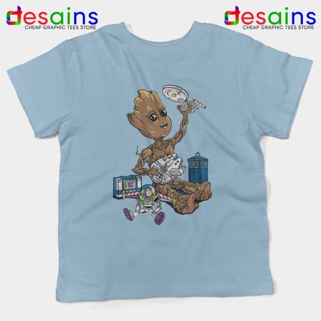 Groot And Galaxy Toys Kids Tshirt