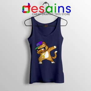 Hip Hop Dabbing Cat Navy Tank Top Funny Kitten Dance Tops