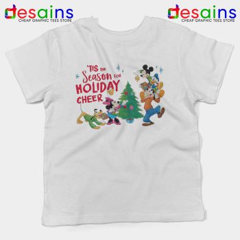 Holiday Cheer Disney Kids Tshirt Christmas Youth Tee Shirts S-XL