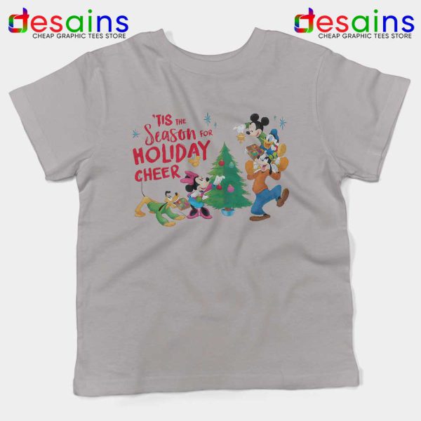 Holiday Cheer Disney Light Grey Kids Tshirt Christmas Youth Tees