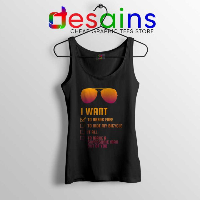 I Want To Break Free Tank Top Queen Band Vintage Tank Tops S-3XL