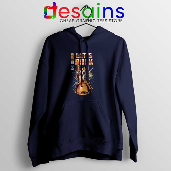 Infinity Gauntlet Lets Rock Navy Hoodie Thanos Rock Hoodies S-2XL