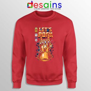 Infinity Gauntlet Lets Rock Red Sweatshirt Thanos Rock Sweater