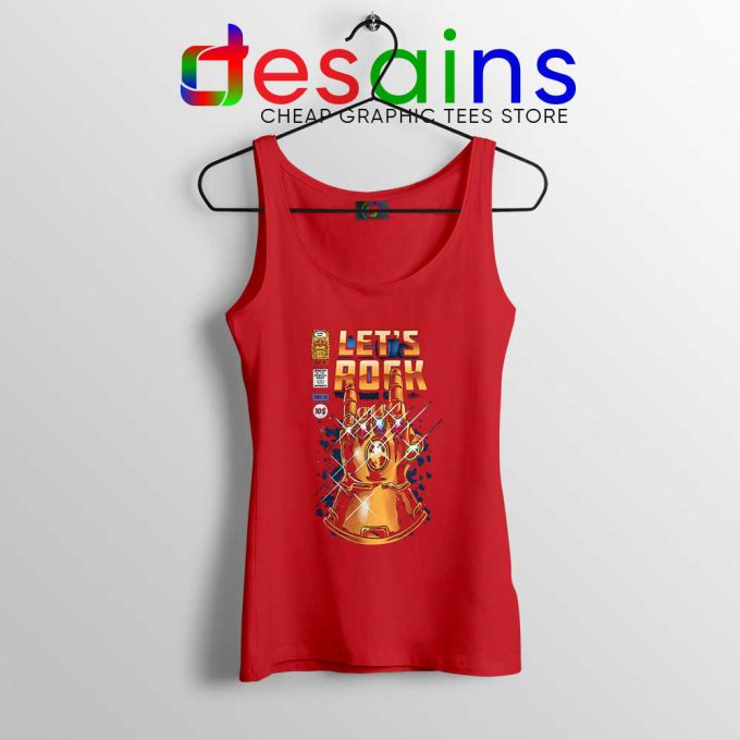 Infinity Gauntlet Lets Rock Red Tank Top Thanos Rock Tank Tops S-3XL