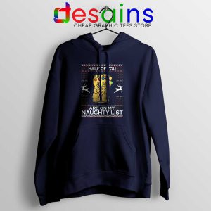 Infinity Xmas Thanos Navy Hoodie Infinity Gauntlet Christmas Hoodies