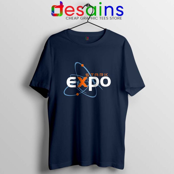 Iron Man Expo Navy Tshirt The Stark Expo Tee Shirts S-3XL