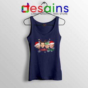 Its Chris Christmas Navy Tank Top Chris Evans Pratt Hemsworth Pine Tops