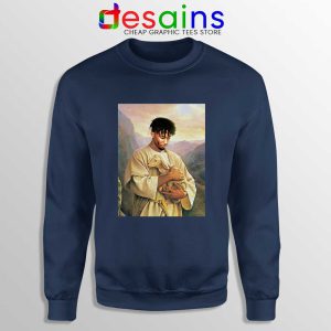 Jesus Playboi Carti Navy Sweatshirt Playboi Christmas Sweater