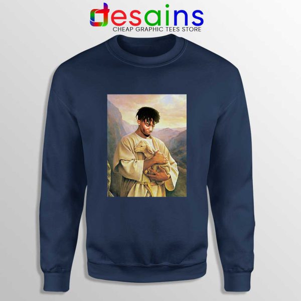 Jesus Playboi Carti Navy Sweatshirt Playboi Christmas Sweater